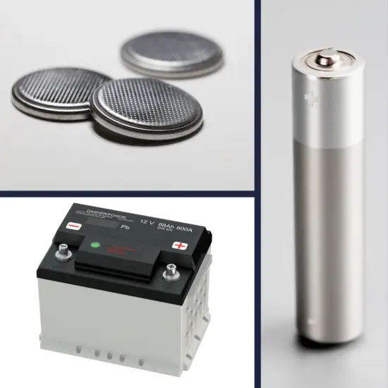 Types of Batteries List of Electric Batteries Electricity