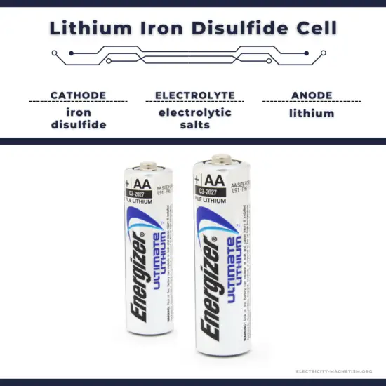 Lithium Iron Disulphide Cell - composition
