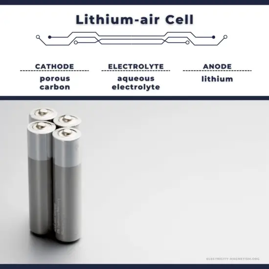 Lithium-air cell - composition