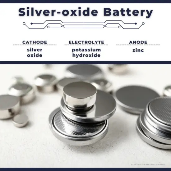 silver-oxide battery - composition