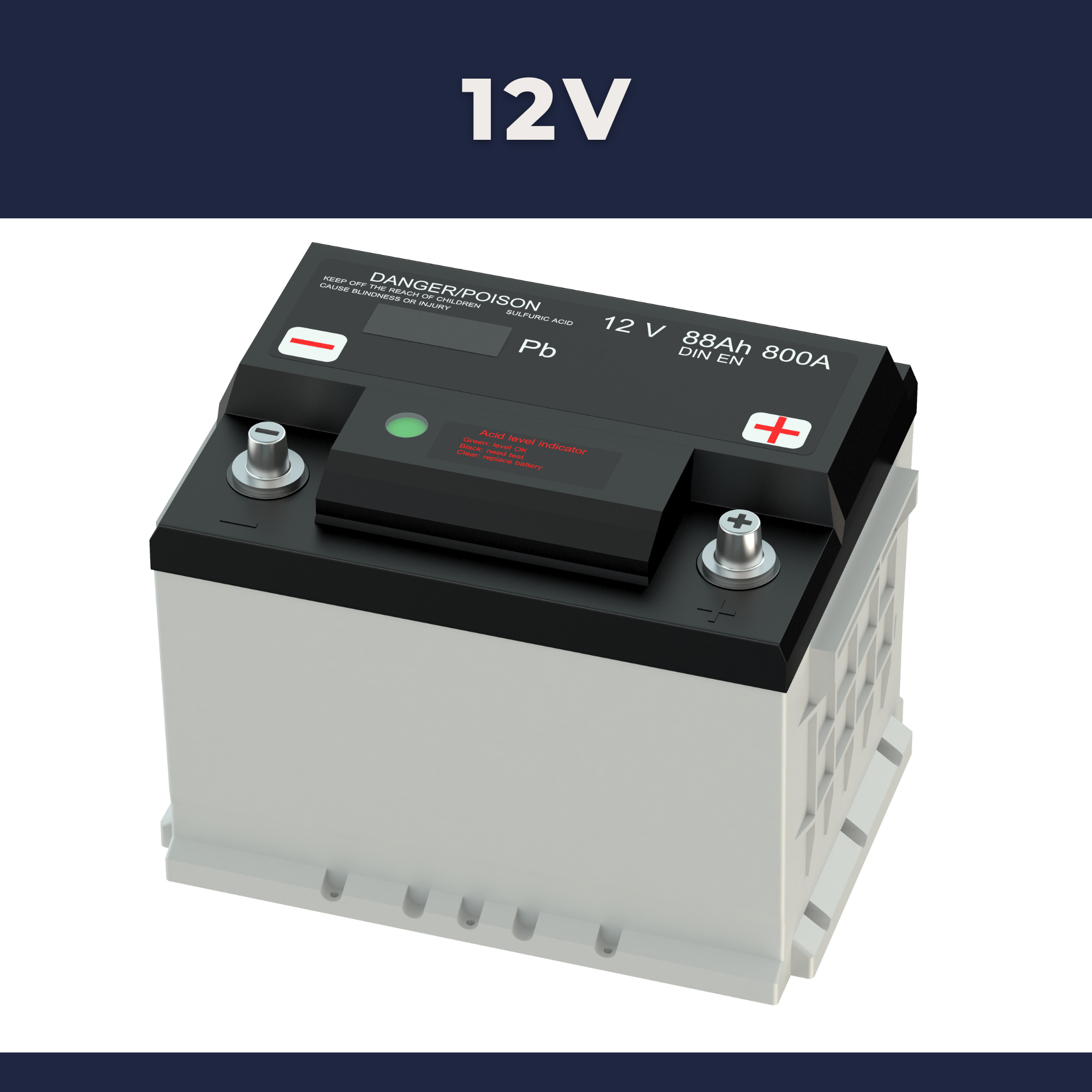 12V Battery  Type, Size & Characteristics