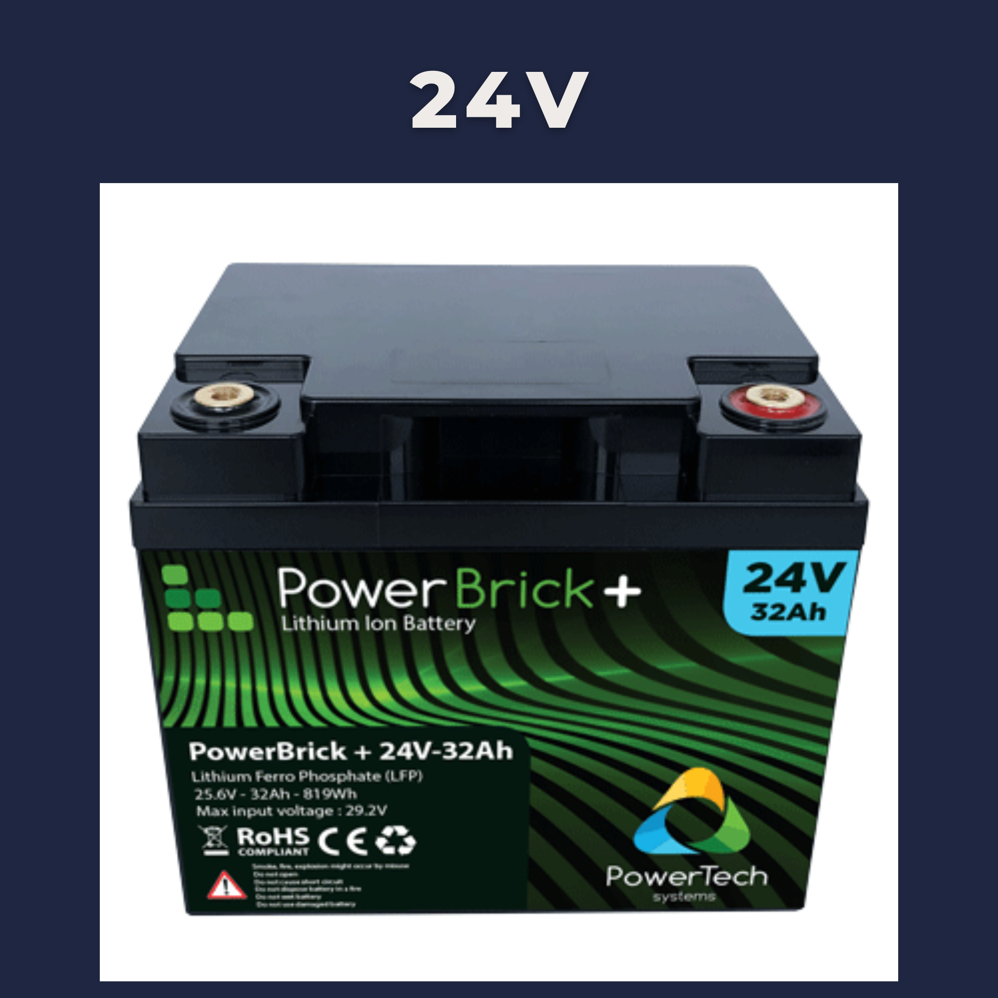 24V-Batterie  Typ, Größe und Eigenschaften