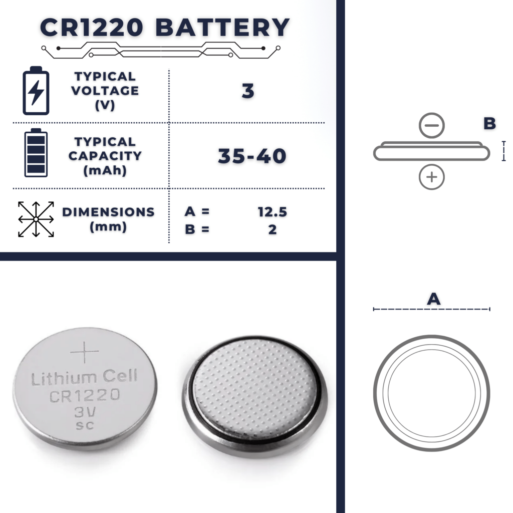 Batteria CR1220 | Dimensioni