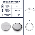 Batería CR1220 | Tamaño, voltaje, capacidad, beneficios y usos