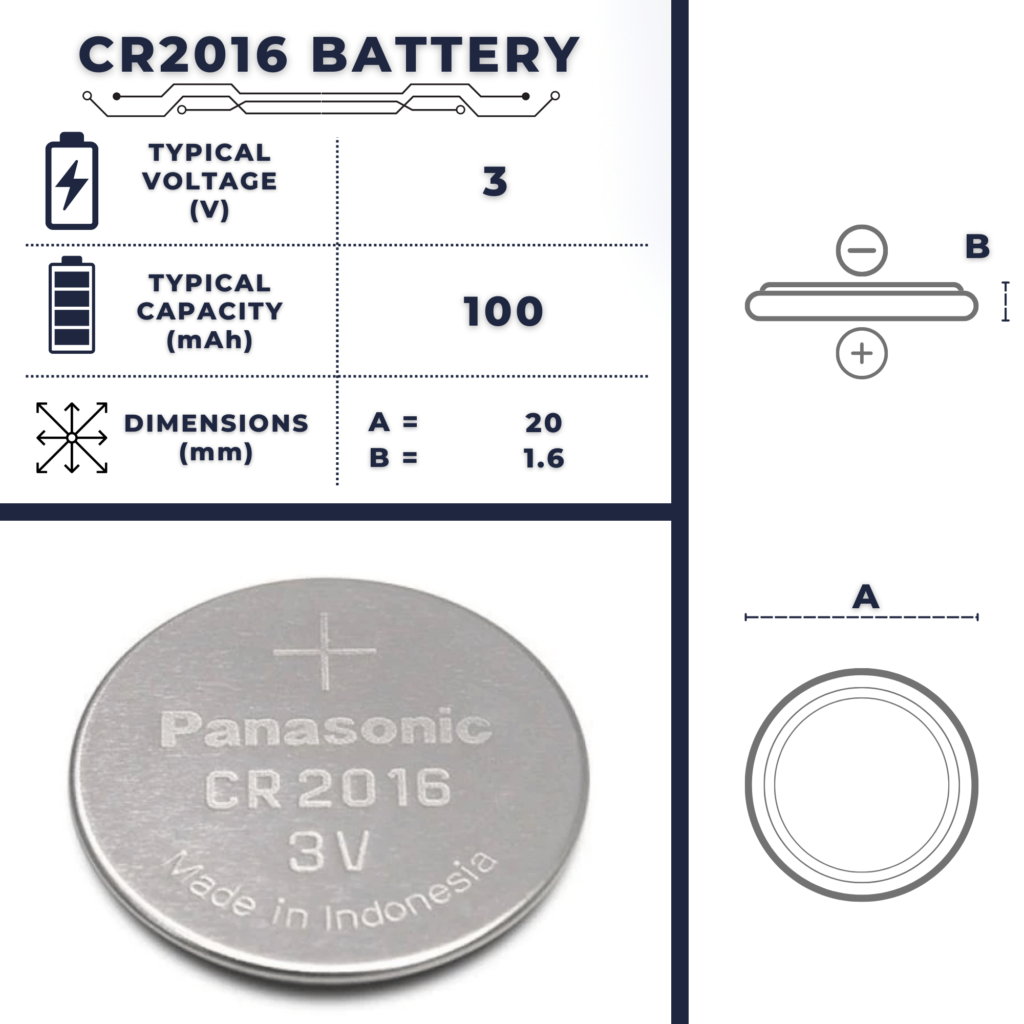 Batteria CR2016 | Dimensioni