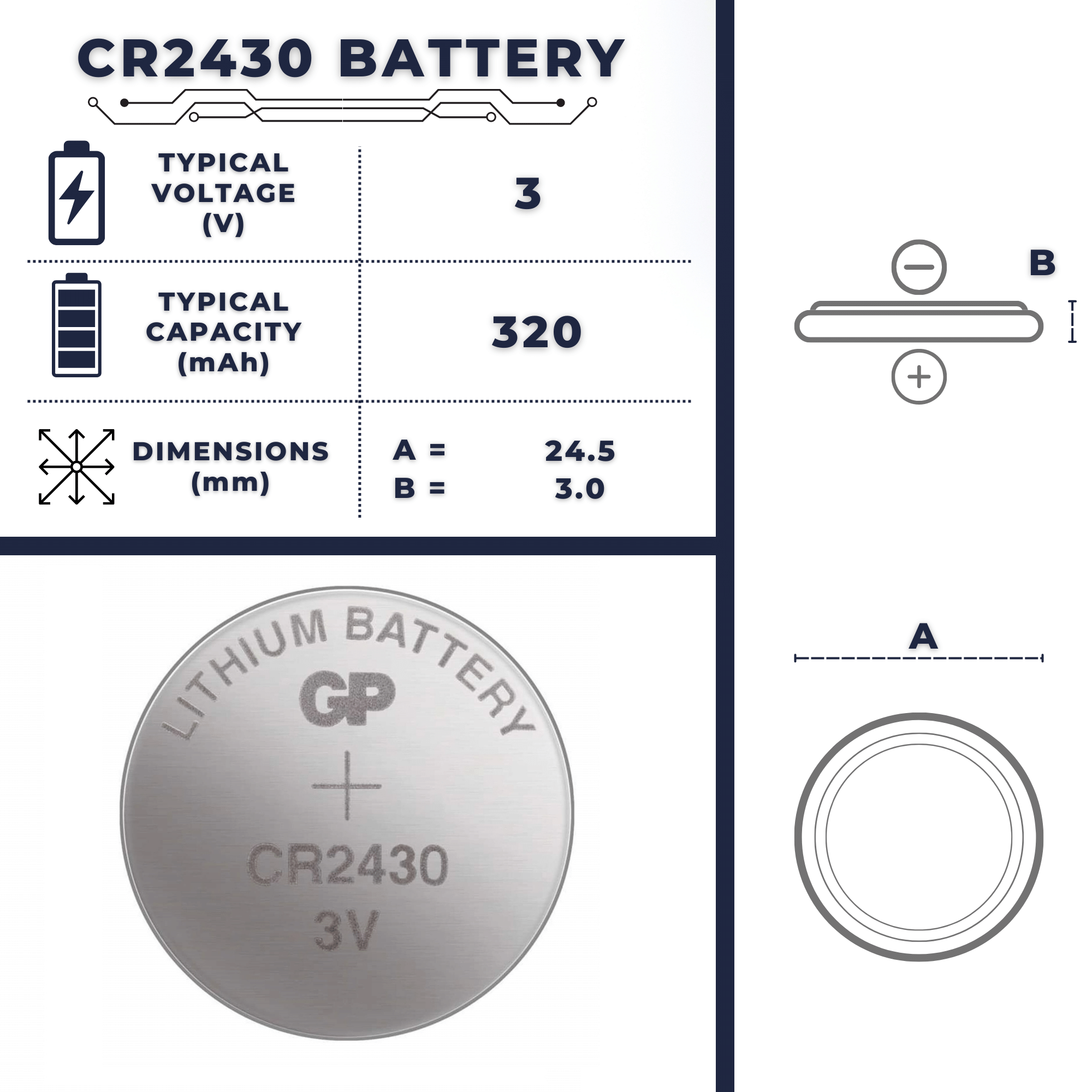 CR2430 Battery  Size, Voltage, Capacity, Advantage & Uses