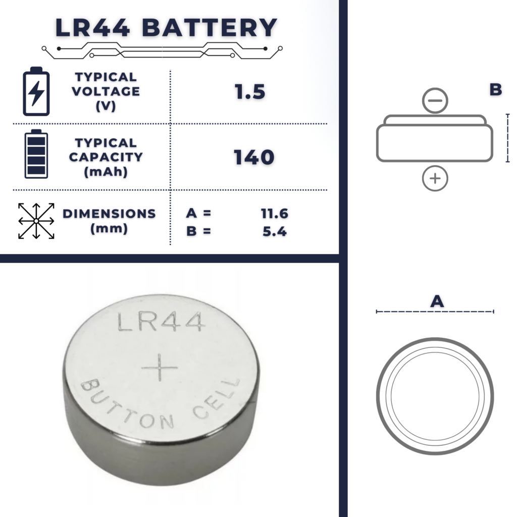 LR44 Battery Size, Voltage, Capacity, Advantage & Uses