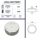 LR44バッテリー | サイズ、電圧、容量、利点と用途