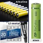 Arten von AAA-Batterien | Alkalisch, wiederaufladbar und Lithium-Metall