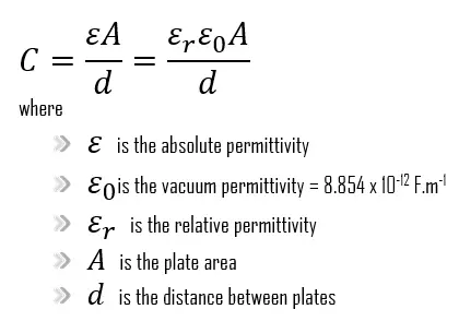 capacitance - two parallel plates