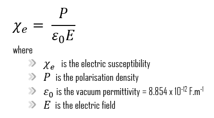 electric susceptibility