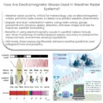 How are electromagnetic waves used in weather radar systems?