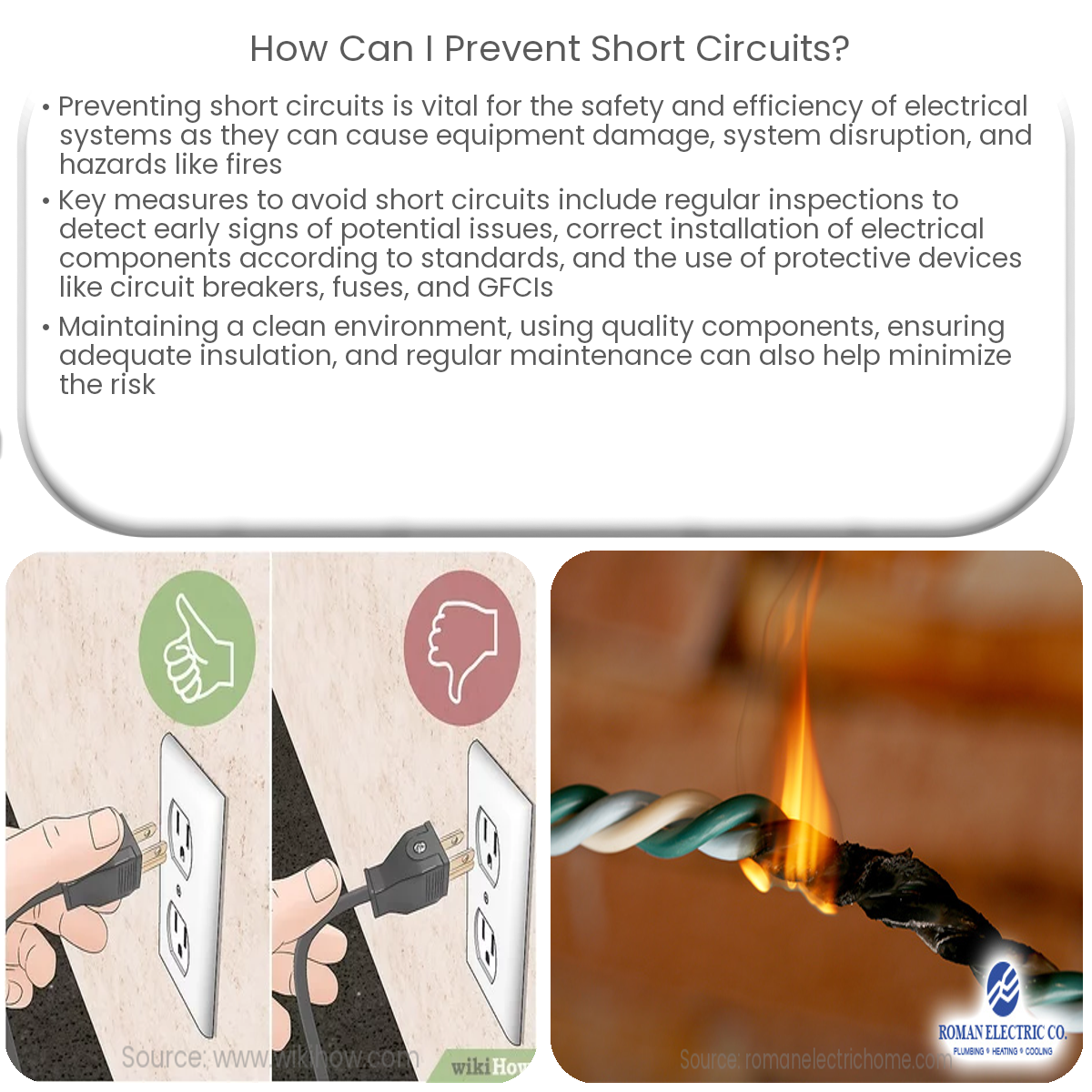 How can I prevent short circuits?