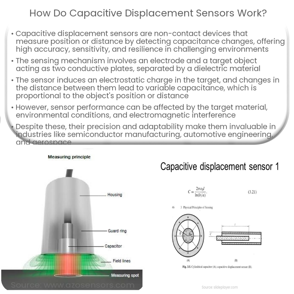 How do capacitive displacement sensors work?