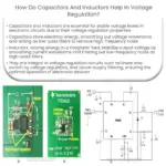 Como os capacitores e indutores ajudam na regulação de tensão?