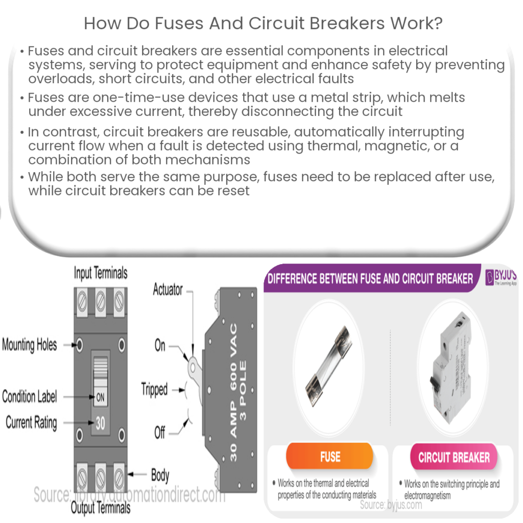 What is the difference between a fuse and a circuit breaker?