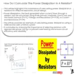 ¿Cómo calculo la disipación de potencia en una resistencia?