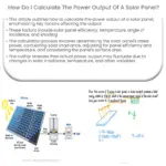¿Cómo calculo la potencia de salida de un panel solar?