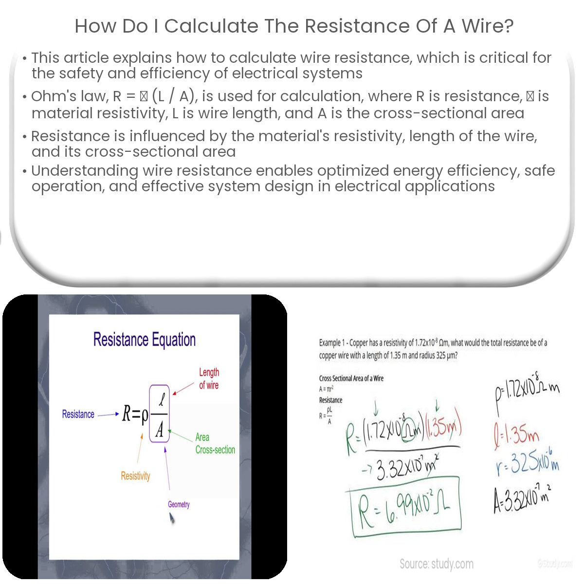 How do I calculate the resistance of a wire?