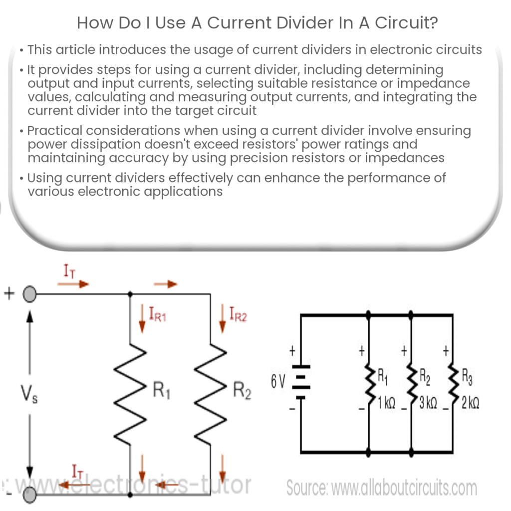 How do I use a voltage divider in a circuit?