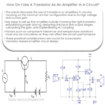 Como eu uso um transistor como amplificador em um circuito?