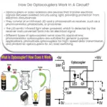 ¿Cómo funcionan los optoacopladores en un circuito?