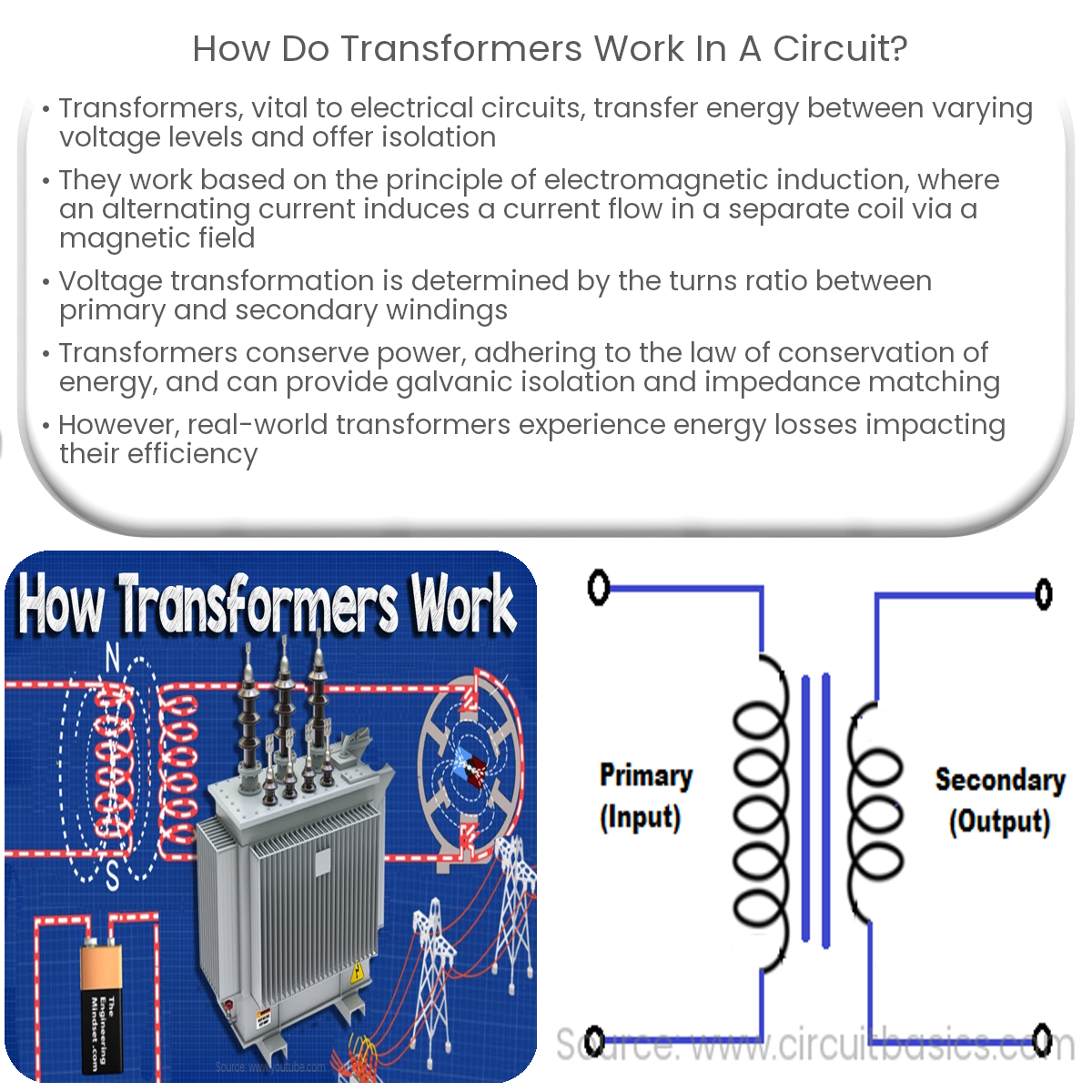 How do transformers work in a circuit?
