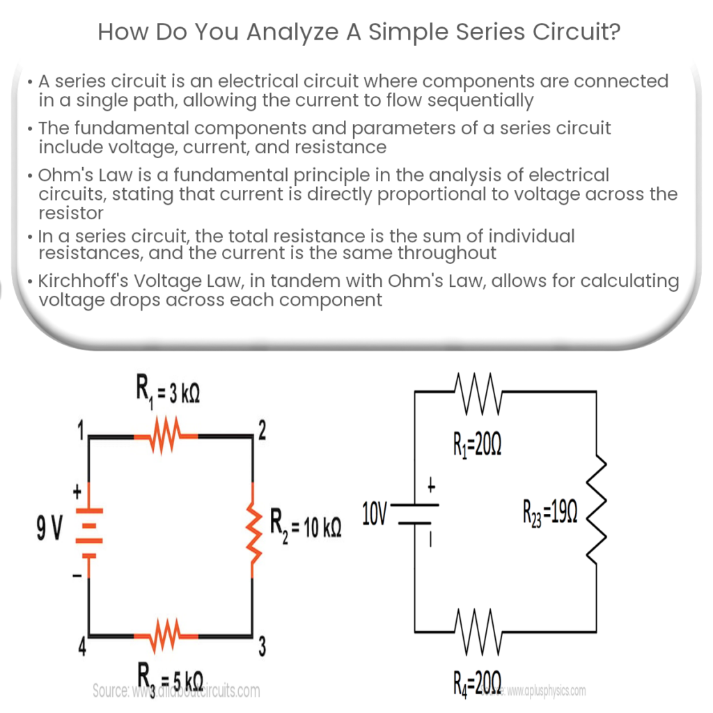 How do you analyze a simple series circuit?