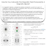 Como você calcula o campo magnético produzido por um dipolo magnético?