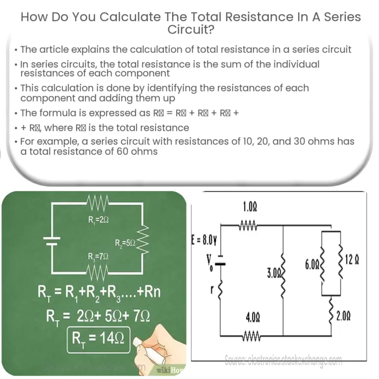 How do I calculate the total resistance in a series circuit?
