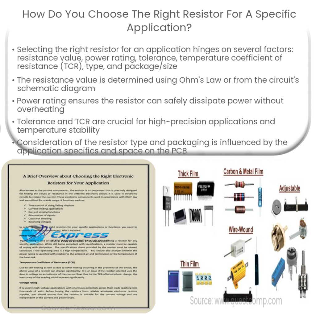 How do you choose the right resistor for a specific application?