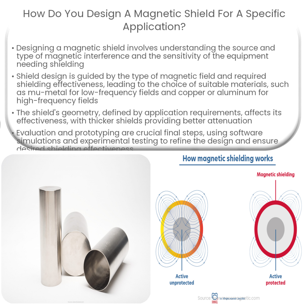 How do you design a magnetic shield for a specific application?