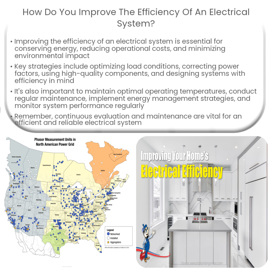 How do you improve the efficiency of an electrical system?