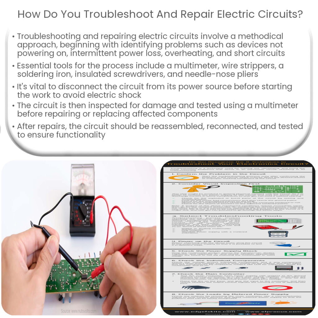 How do you troubleshoot and repair electric circuits?