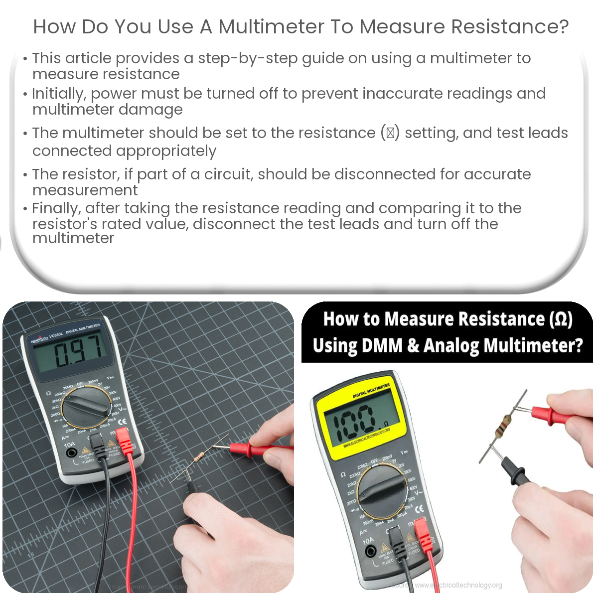 How to use a Multimeter for beginners: Part 3 - Resistance and