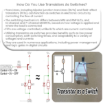 ¿Cómo se utilizan los transistores como interruptores?