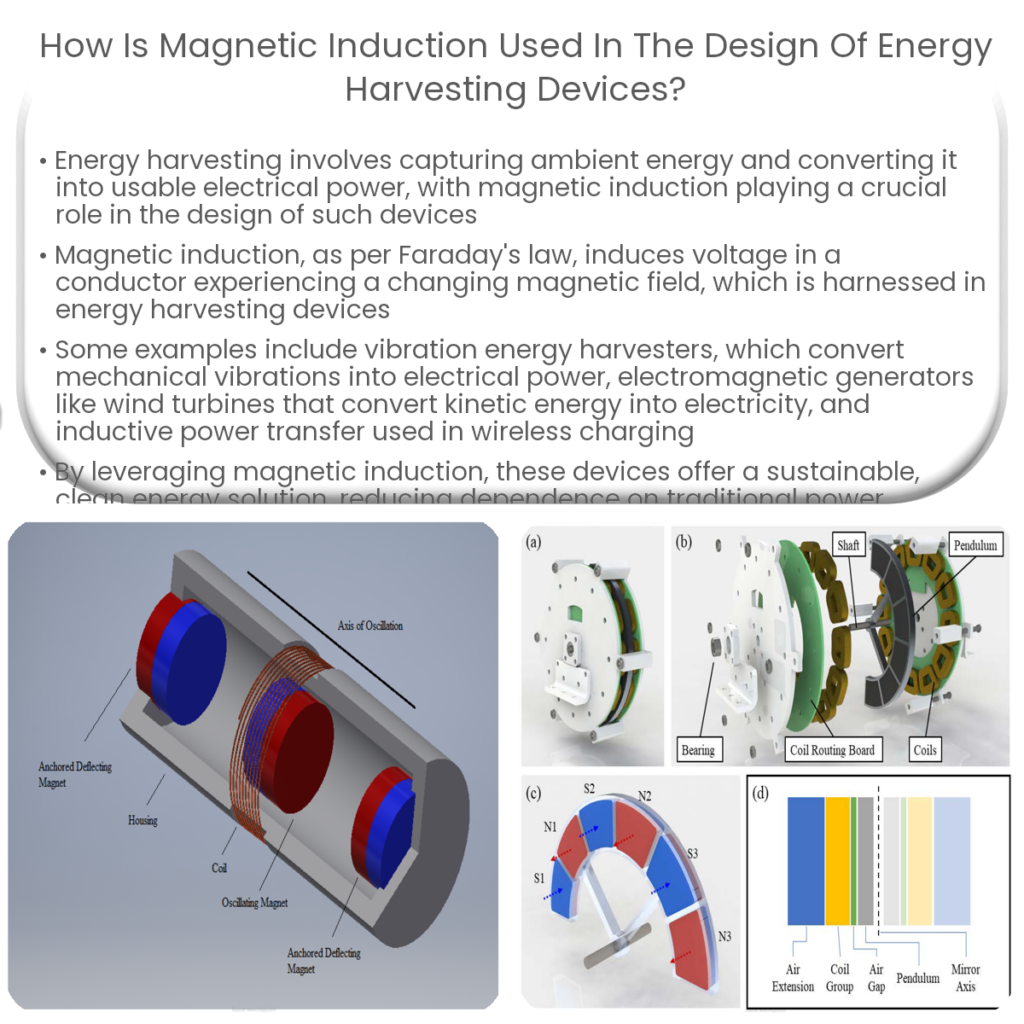 How do you design an energy harvesting device based on induction?