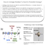 ¿Cómo se relaciona el voltaje con la energía potencial eléctrica?