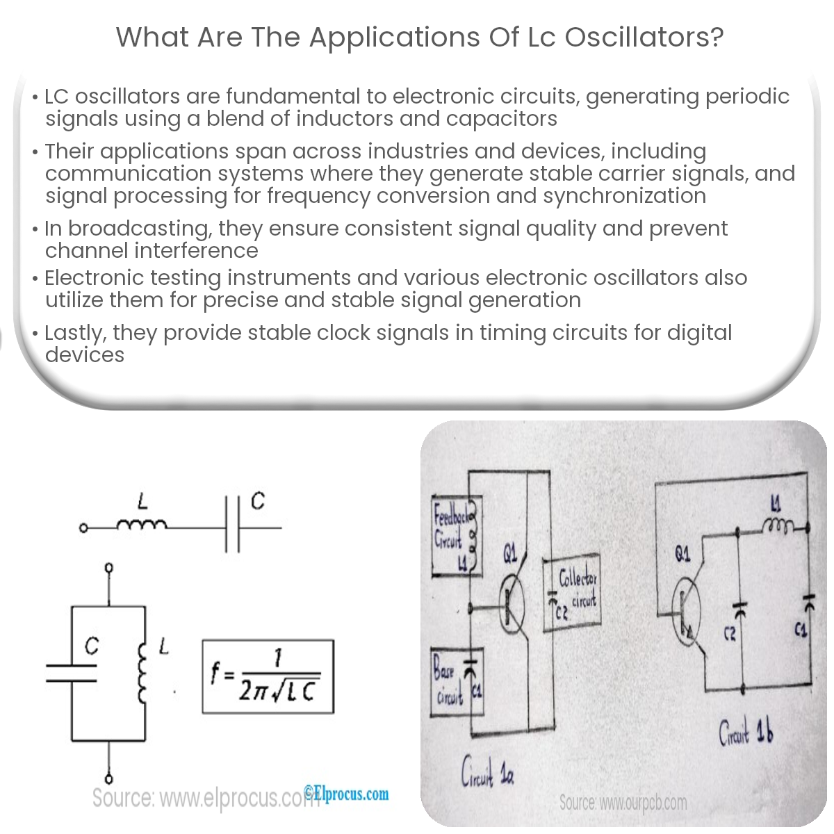 What are the applications of LC oscillators?