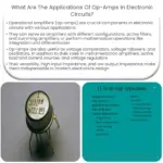 Quais são as aplicações de amplificadores operacionais em circuitos eletrônicos?