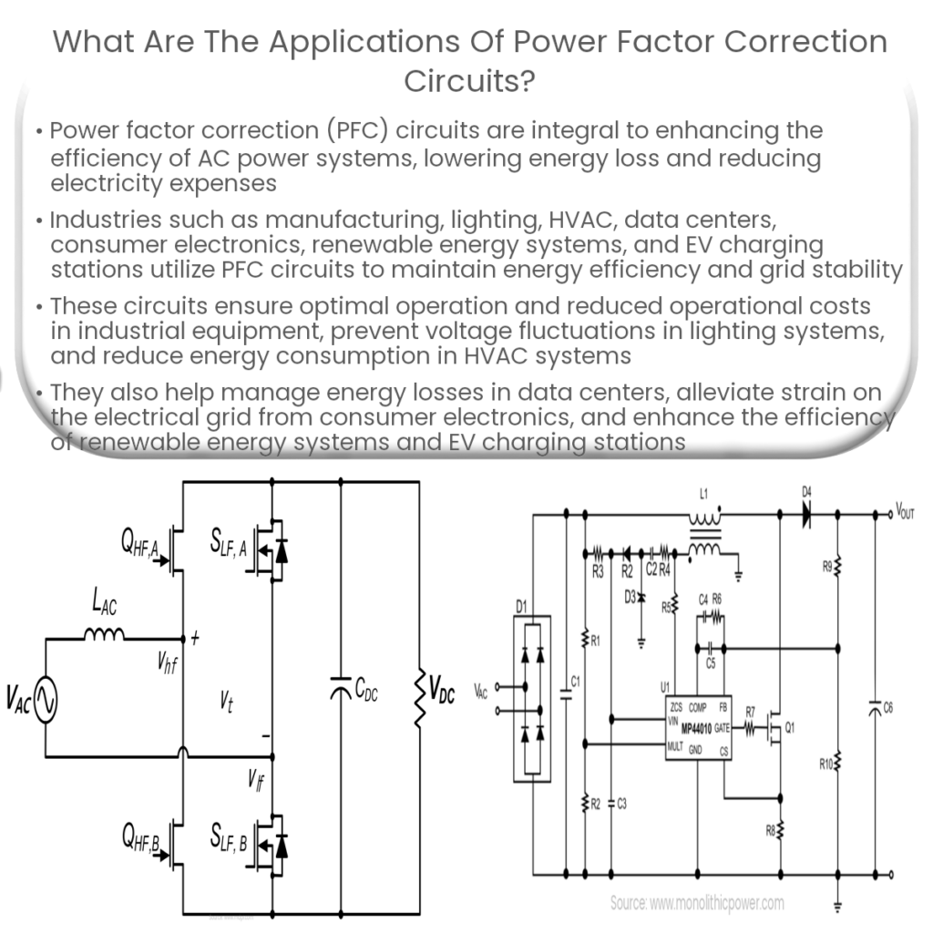 What is the role of an inductor in a power factor correction circuit?