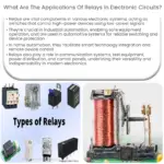 Quais são as aplicações de relés em circuitos eletrônicos?