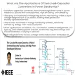 ¿Cuáles son las aplicaciones de los convertidores de capacitores conmutados en la electrónica de potencia?