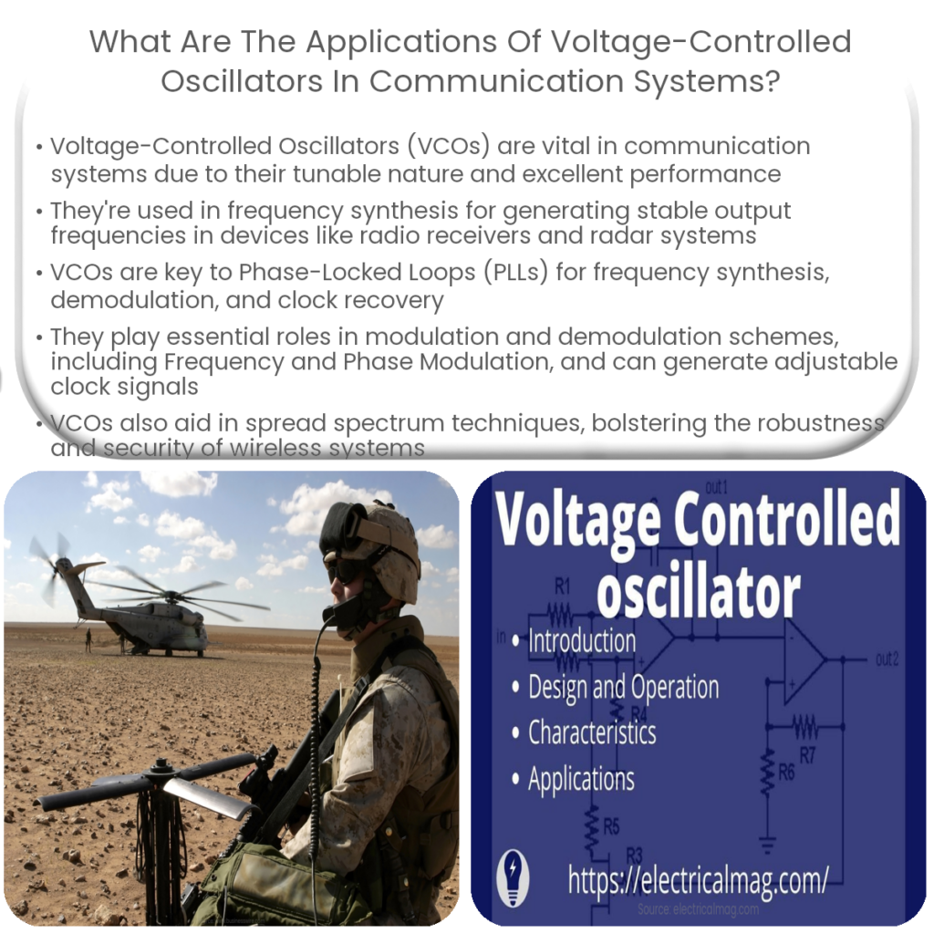 What are the applications of voltage-controlled oscillators in communication systems?