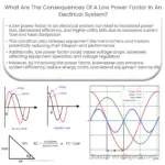 Quais são as consequências de um baixo fator de potência em um sistema elétrico?