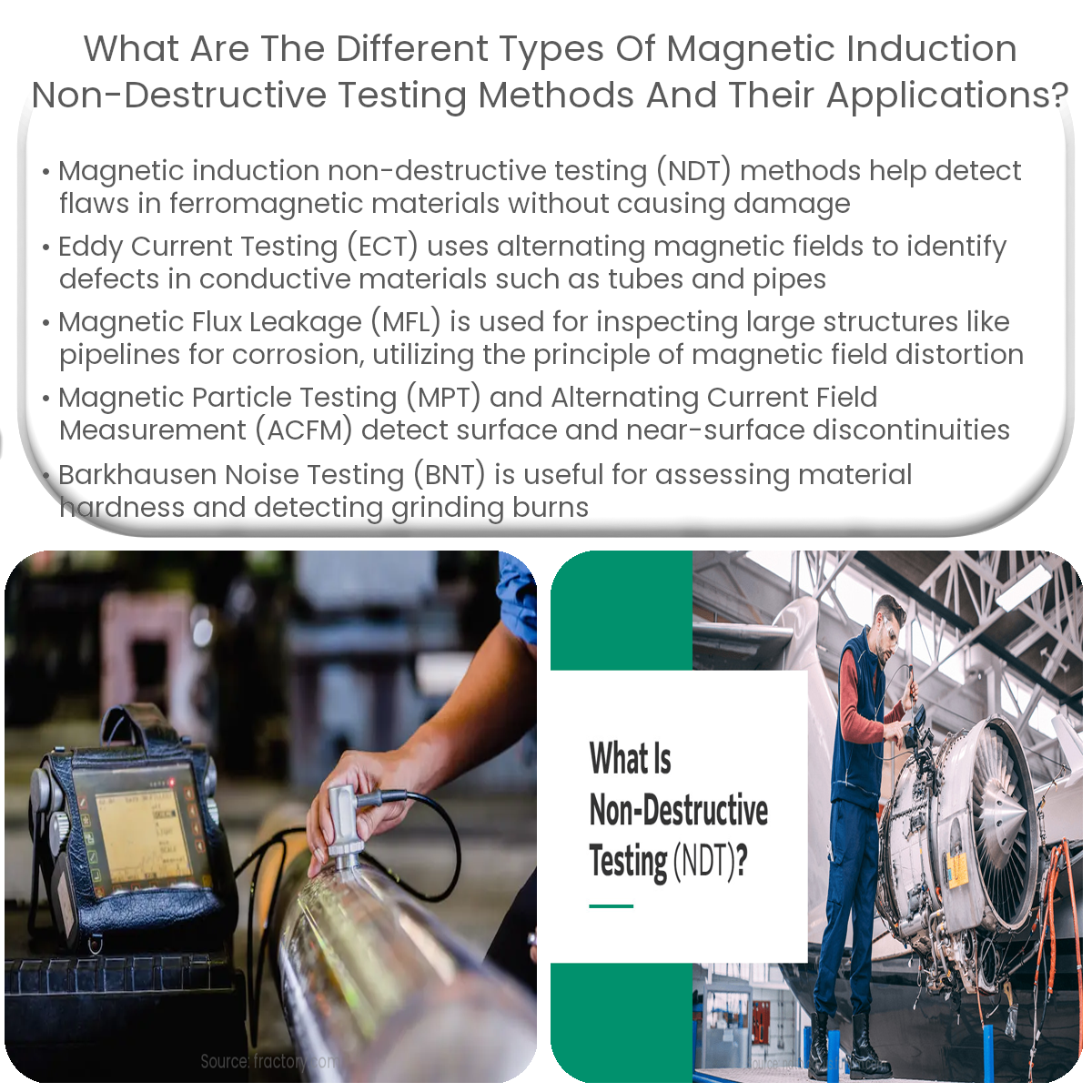 What are the different types of magnetic induction non-destructive ...