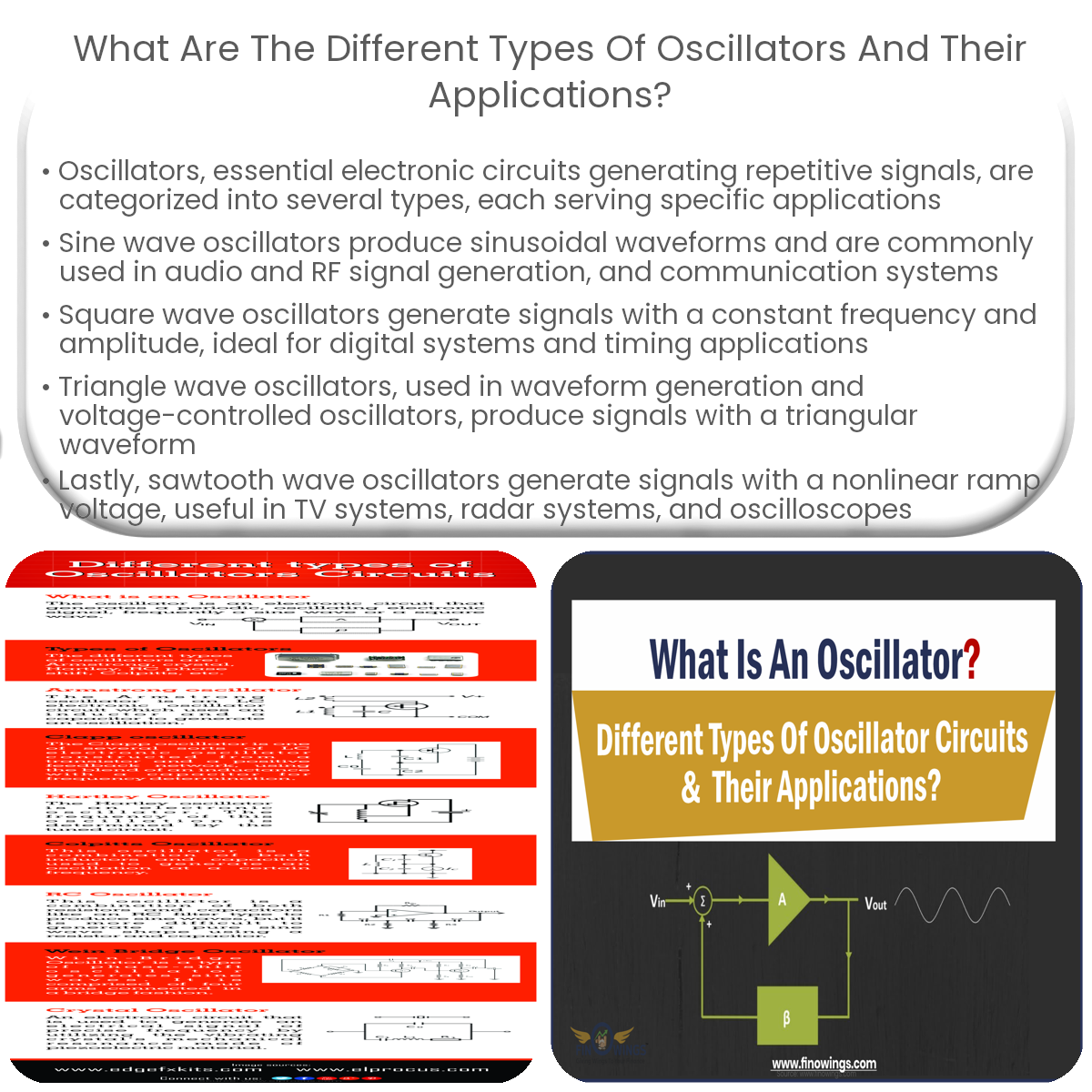 What are the different types of oscillators and their applications?