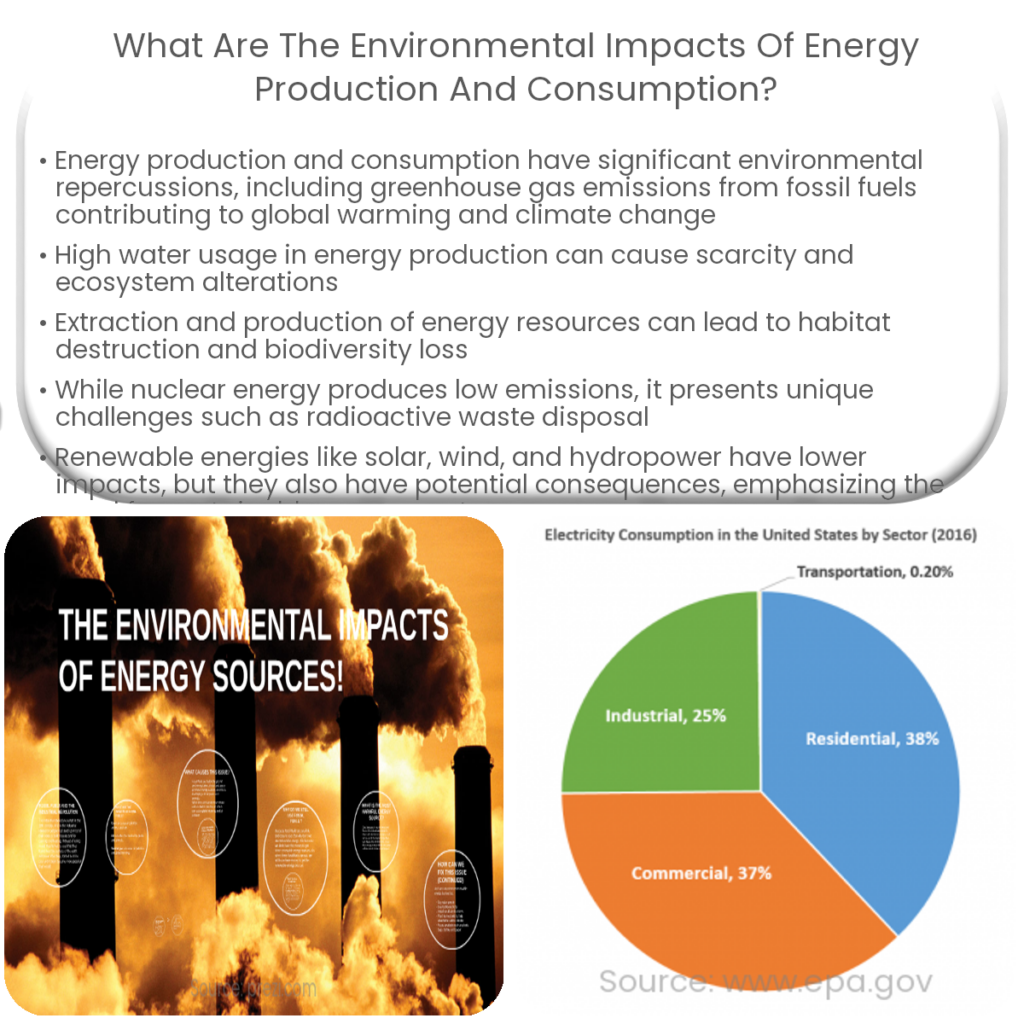 What are the environmental impacts of energy production and consumption?