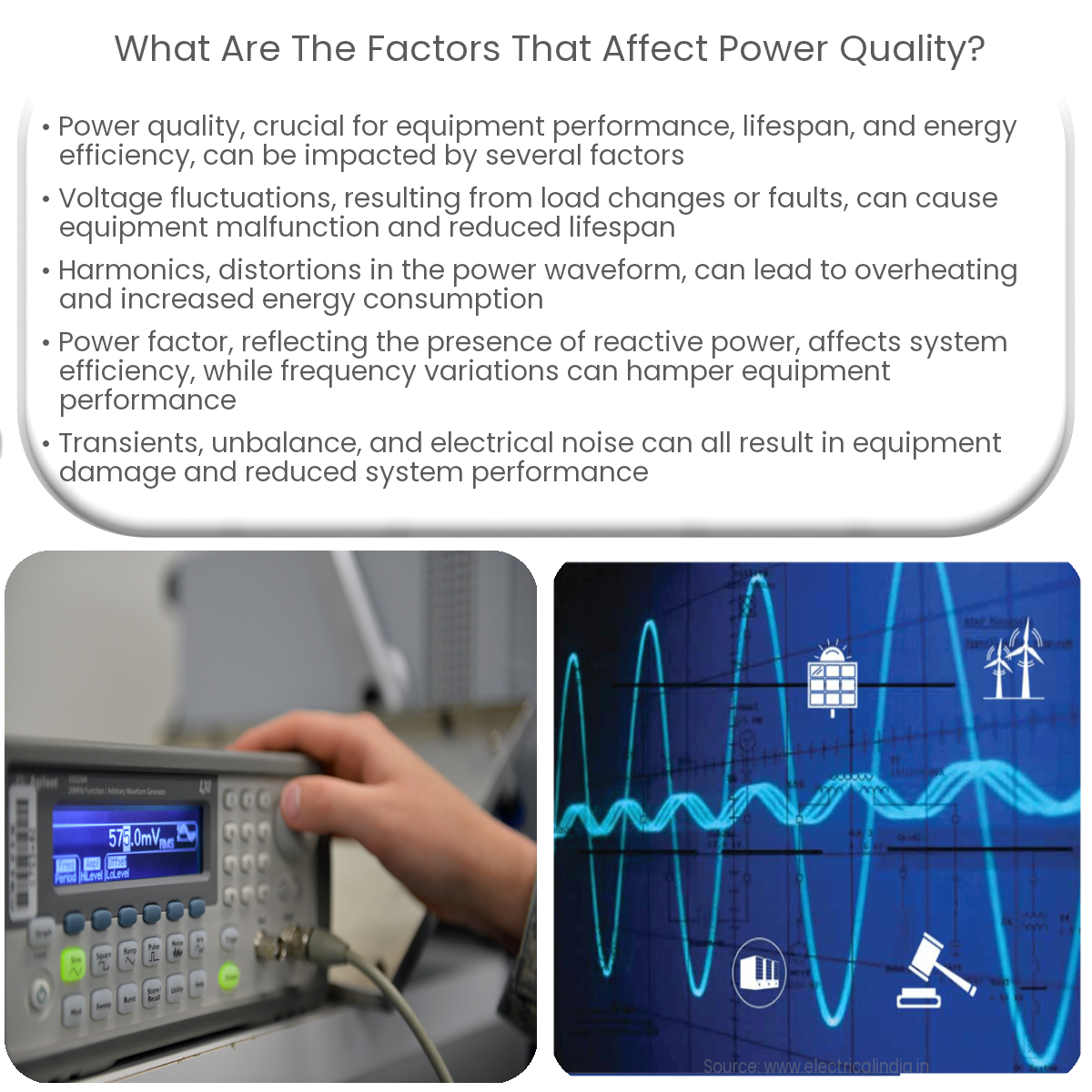 What are the factors that affect power quality?