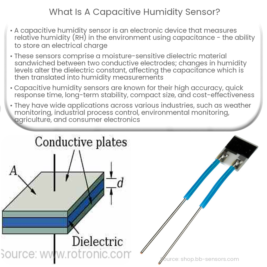 What is a capacitive humidity sensor?